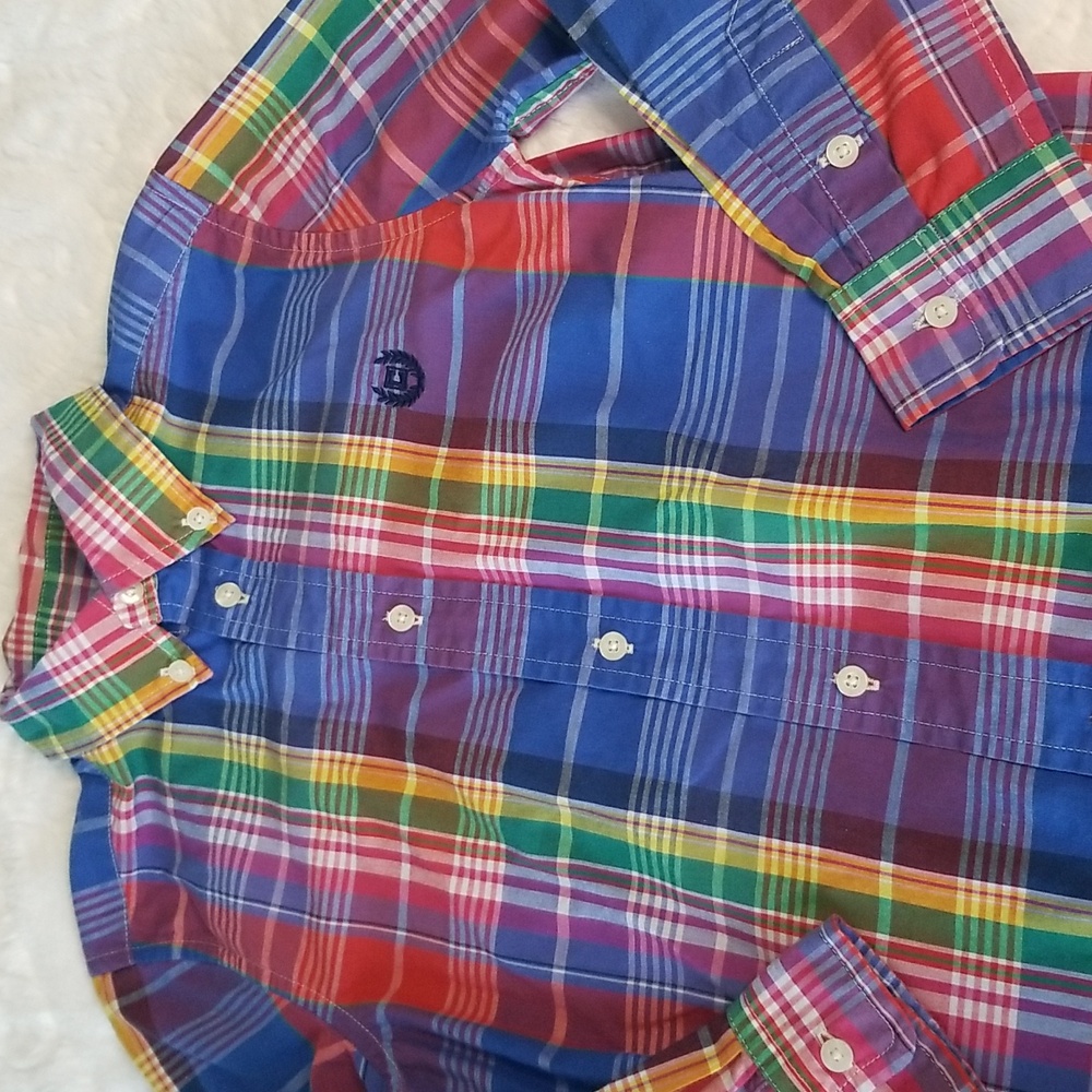 CHAPS LONG SLEEVE BUTTON DOWN COLLARED SHIRT